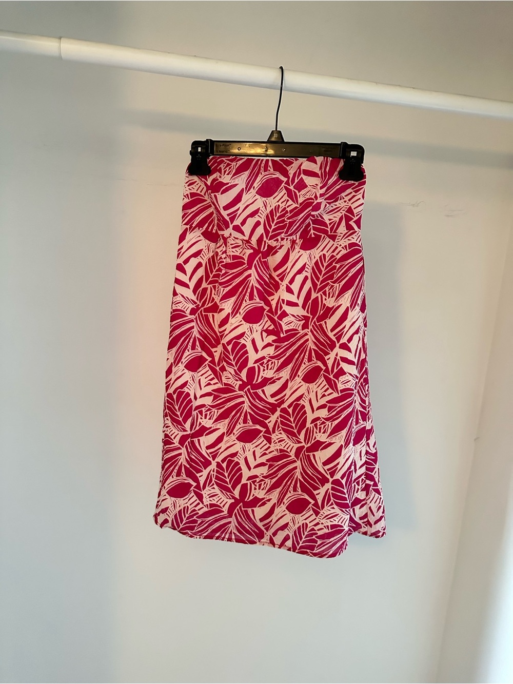 Pink & White Strapless Dress